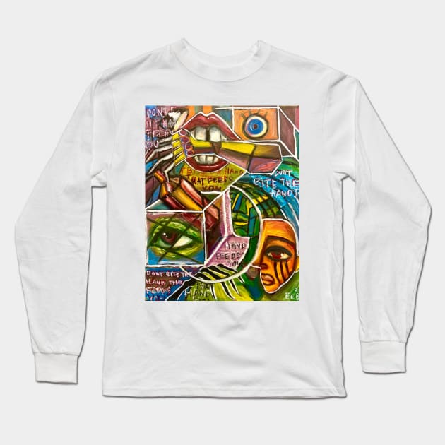 The Hand That Feeds You Long Sleeve T-Shirt by Picasso is Dead